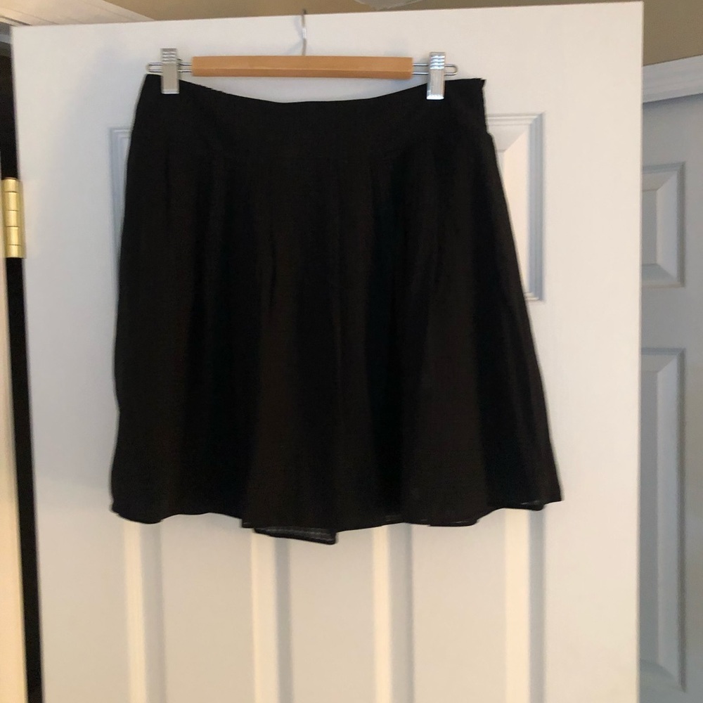 Black Gingham Square Checked Patterned Matte Skir… - image 1